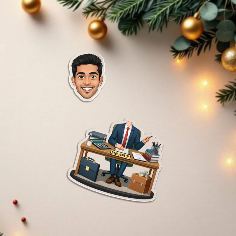 Personalized Chartered Accountant Bobblehead Caricature Gift for CA CA Gift for Students, Aspirants Thankyou Gift for Ca Battery Powered Moving Head for Home Decor & Office Desk